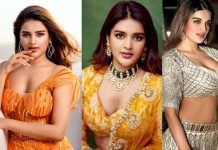 Zoom பண்ணி பாத்தவங்க எல்லாம் கைய தூக்கிடுங்க… டாப் ஆங்கிளில் முன்னழகை காட்டி ரசிகர்களை திக்குமுக்காட செய்த நிதி அகர்வால்!!