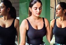 ப்பா.. பாக்கும் போதே கண்ணு கூசுதே… டாப் அங்கிளில் முன்னழகை காட்டி ஹாட் போஸ் கொடுத்த நிதி அகர்வால்!!