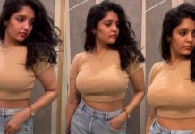 முன்னழகை எடுப்பா காட்டி போஸ் கொடுத்த ரித்திகா சிங் ஹாட் போட்டோஸ்!!