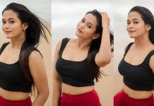 அந்த இடத்தை காட்டி ரசிகர்களை கடுப்பேத்தும் முல்லை காவ்யா அறிவுமணி!!