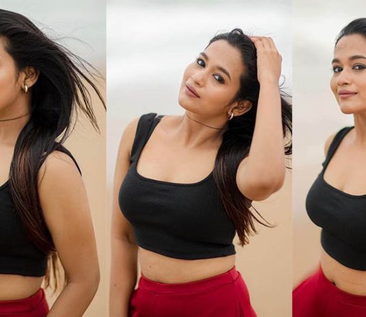 அந்த இடத்தை காட்டி ரசிகர்களை கடுப்பேத்தும் முல்லை காவ்யா அறிவுமணி!!