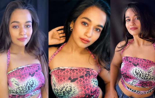 பார்பி பொம்மை போல் குட்டை கவுனில் இளசுகளை மயக்கும் காவ்யாவின் ஹாட் கிளிக்ஸ்!!