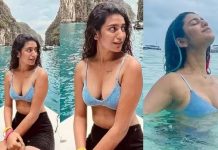 கடற்கரையில் படு மோசமான கவர்ச்சி போஸ் கொடுத்த பிரியா பிரகாஷ் வாரியர்!!