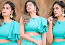புடவையில் இடையழகை காட்டி ஆளை மயக்கும் ஸ்ருதிகாவின் ஹாட் போட்டோஸ்!!