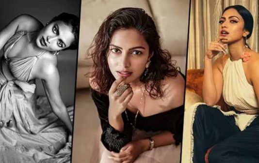 குட்டை கவுனில் செம கவர்ச்சி போஸ் கொடுத்த அமலாபால்!!