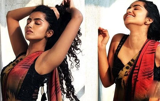 மாராப்ப விலக்கி அந்த இடத்தை அப்பட்டமாக காட்டிய அனுபமா ஹாட் கிளிக்ஸ்!!