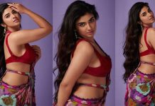 மாராப்ப விலக்கி அந்த இடத்தை காட்டி மூச்சு முட்ட வைத்த பிரக்யா!!