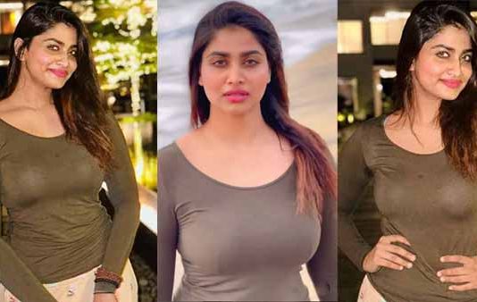 டாப் மேல புடவையை சுத்தி மார்க்கமான போஸ் கொடுத்த ஷிவானி நாராயணன்!!