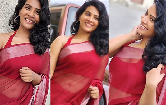 அந்த இடத்தை கும்முனு காட்டி ரசிகர்களை சொக்க வைத்த திவ்யா துரைசாமி!!