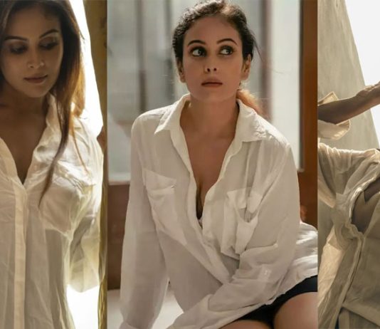 லோநெக் ஷாட் ஆடையில் இப்படியொரு போஸ்.. சாந்தினி வெளியிட்ட கவர்ச்சி புகைப்படங்கள்!!