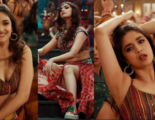 கவர்ச்சி உடையில் கைகளை தூக்கி சூடான போஸ் கொடுத்த கீர்த்தி சுரேஷ்!!