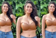 இந்தக் கட்டையில கட்டில செய்யலாம் போல இருக்கே… மிருணாள் தாக்கூரின் ஹாட் பிக்ஸ்!!