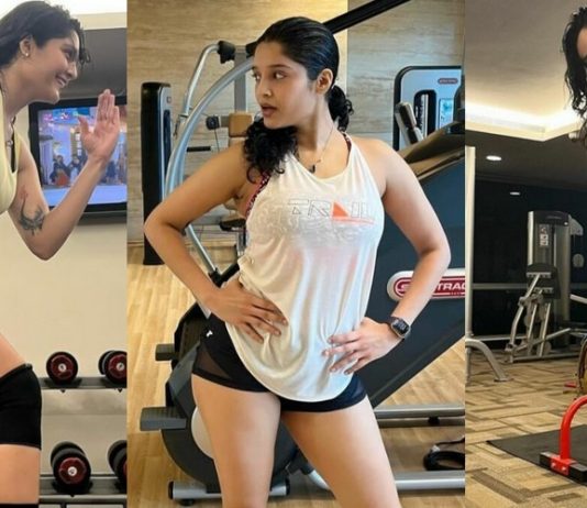 ஜிம் உடையில் கவர்ச்சி வீடியோவை வெளியிட்ட ரித்திகா சிங்!!