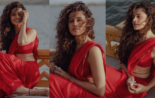 மோசமான உடையில் இதுவரை இல்லாத அளவுக்கு கவர்ச்சி காட்டிய டாப்ஸி!!